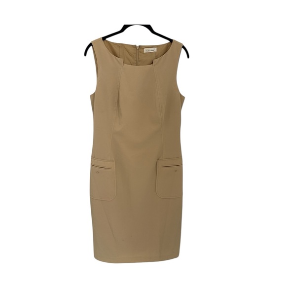 Calvin Klein Dresses & Skirts - Calvin Klein sleeveless sheath dress beige Size medium